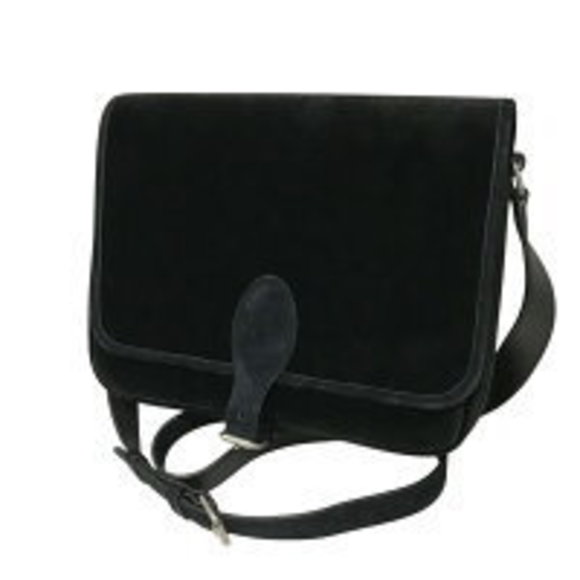 Saint Laurent ParisVelvet Suede Shoulder Bag Black - Picture 1 of 8